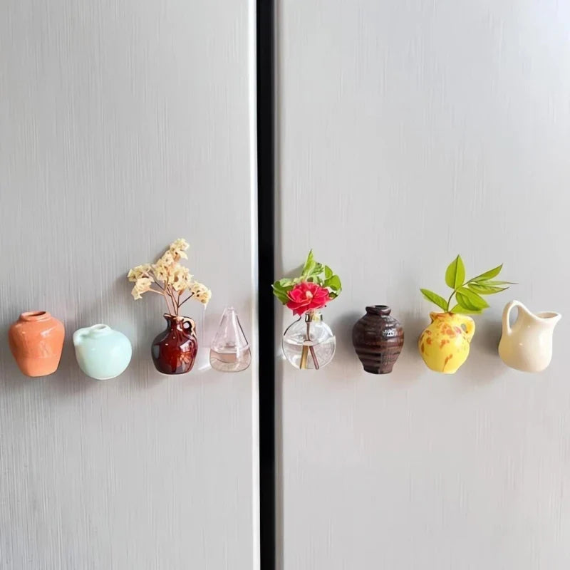 Mini Magnetische Bloemenvazen
