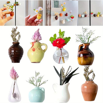 Mini Magnetische Bloemenvazen