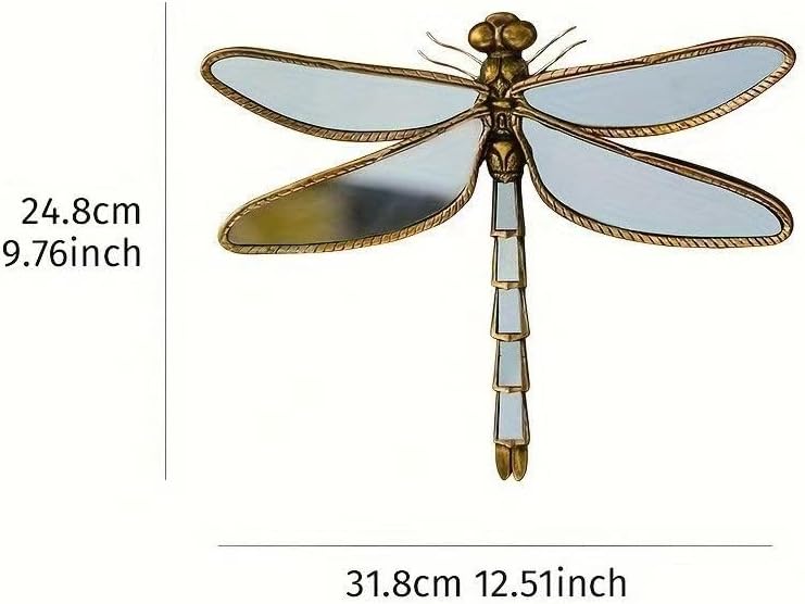 Gouden Libelle Wandspiegel
