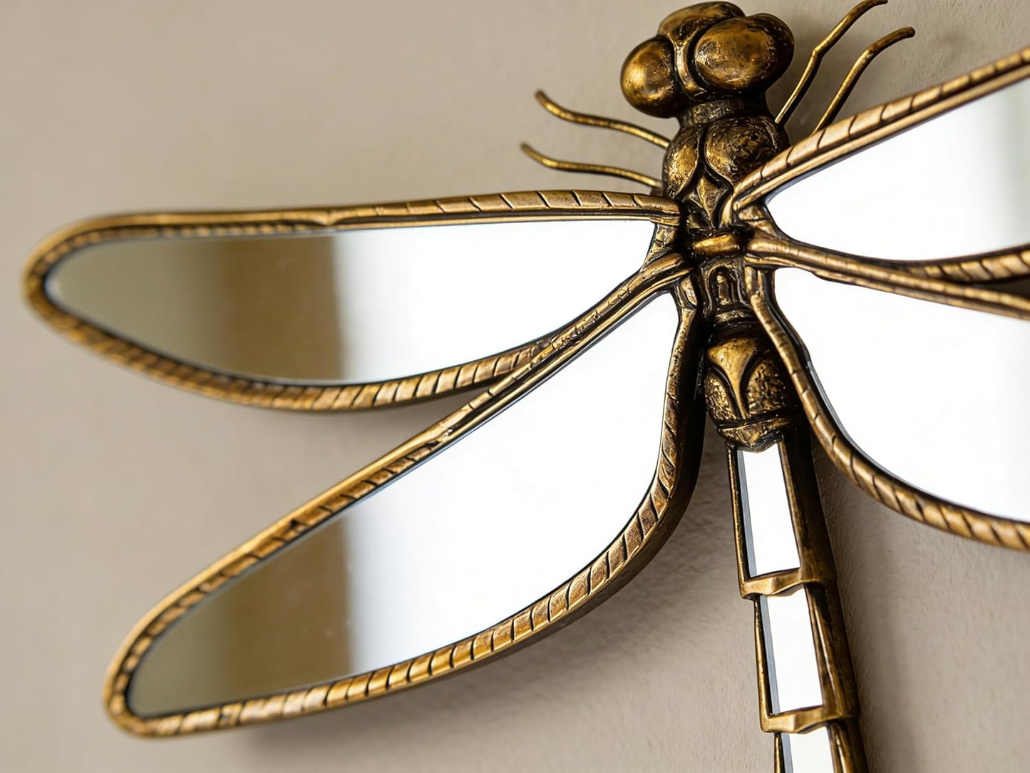 Gouden Libelle Wandspiegel