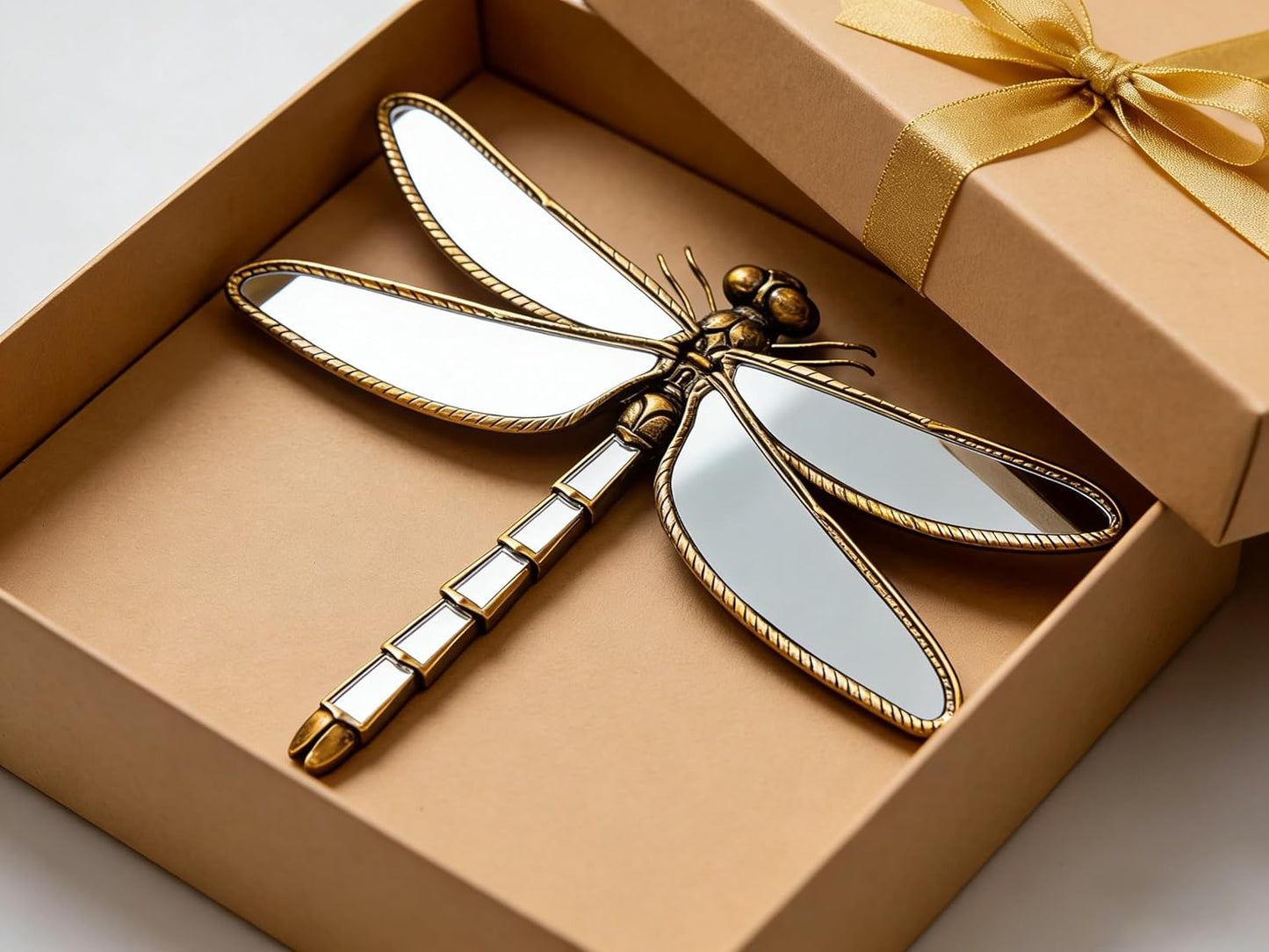 Gouden Libelle Wandspiegel