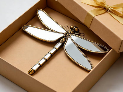 Gouden Libelle Wandspiegel