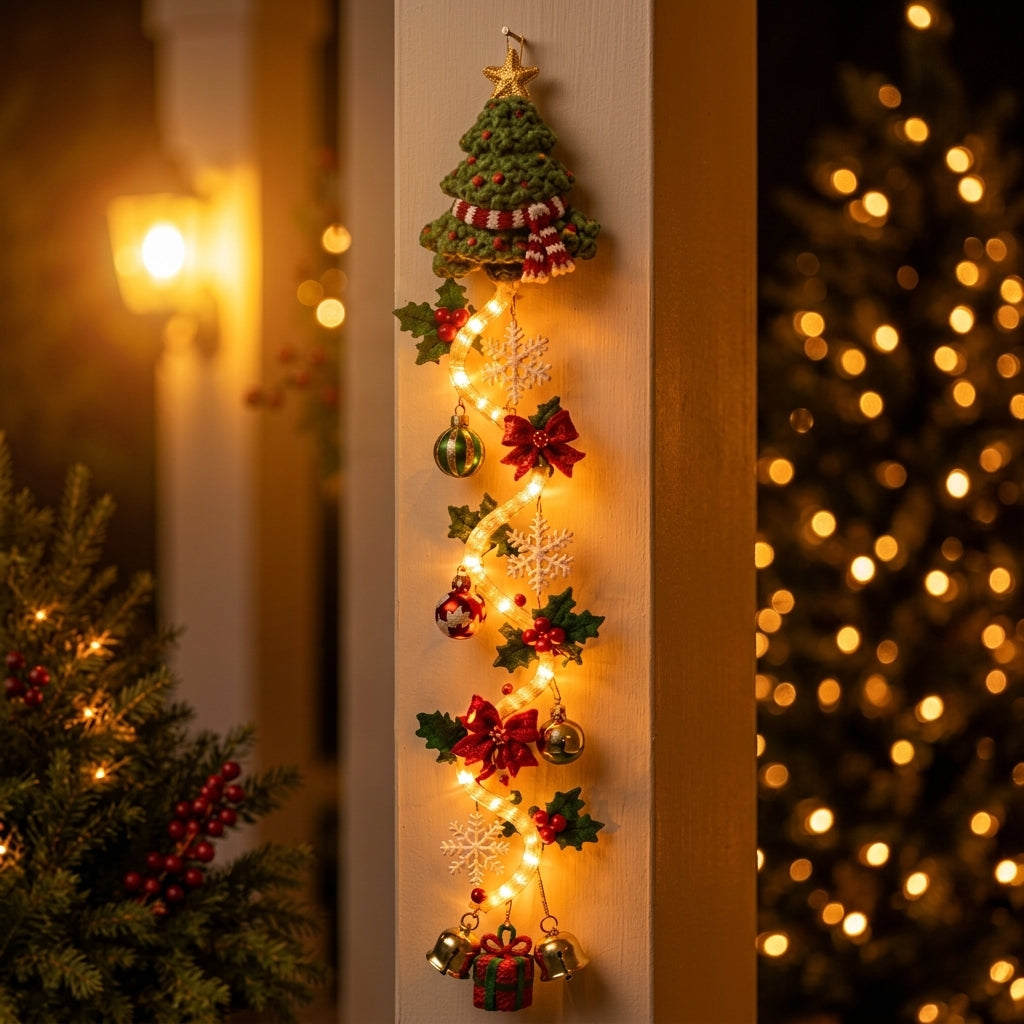 De Lichtgevende Kerstdeurhanger