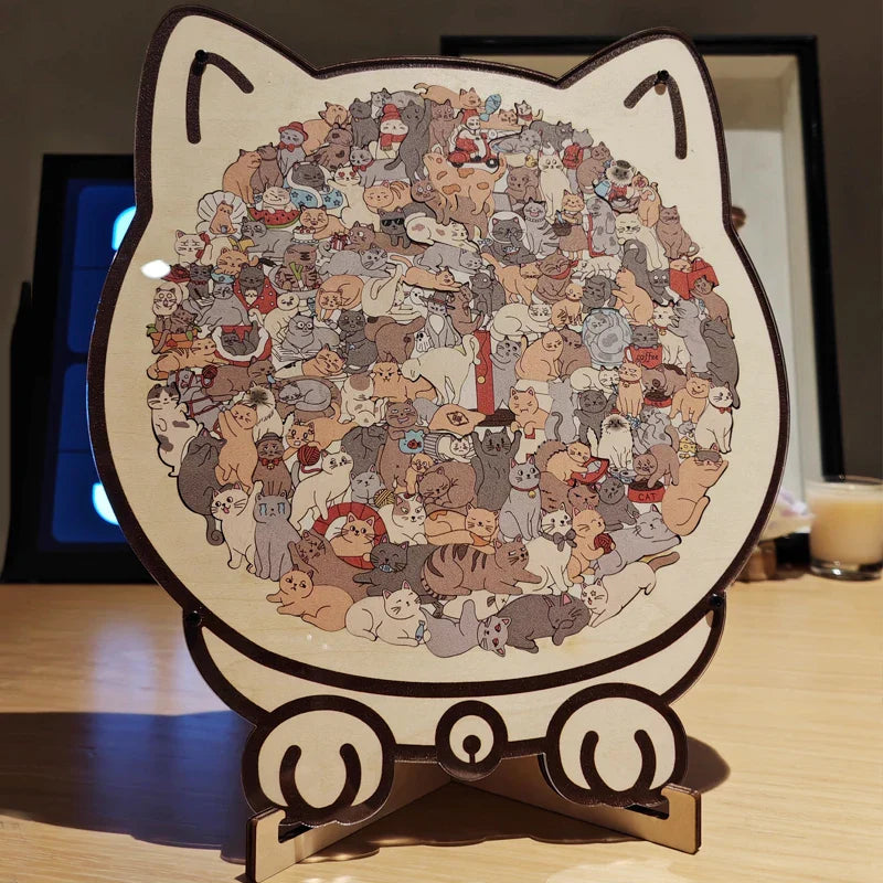 Kleurrijke Kattenpuzzel