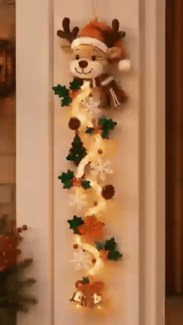 De Lichtgevende Kerstdeurhanger