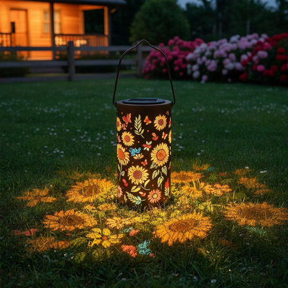 Sfeervolle Bloemenlantaarn op Zonne-energie