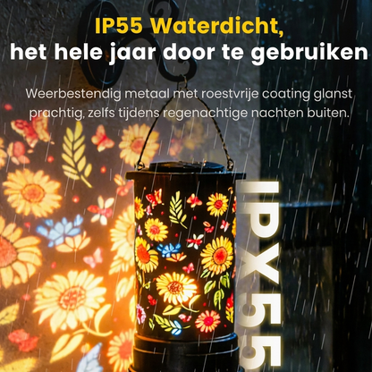 Sfeervolle Bloemenlantaarn op Zonne-energie