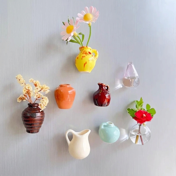 Mini Magnetische Bloemenvazen