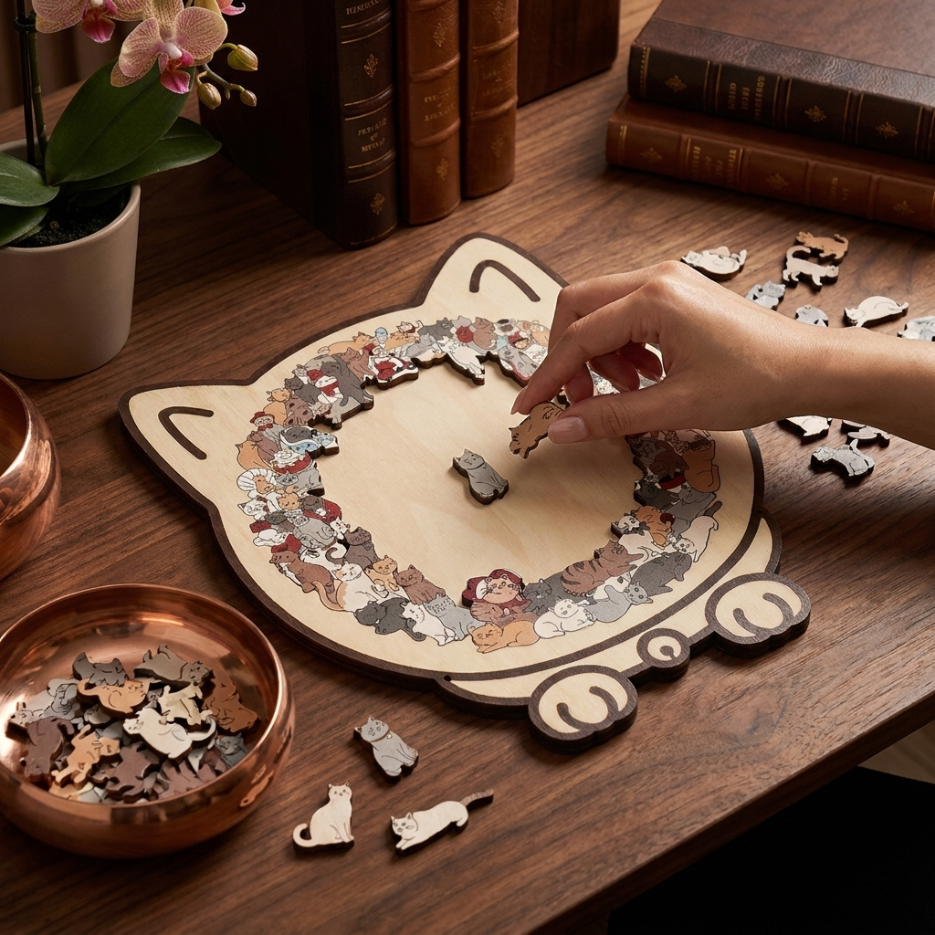 Kleurrijke Kattenpuzzel