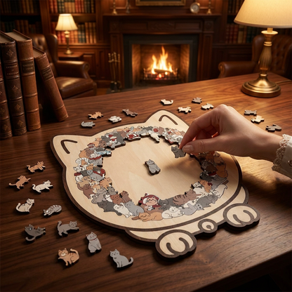 Kleurrijke Kattenpuzzel