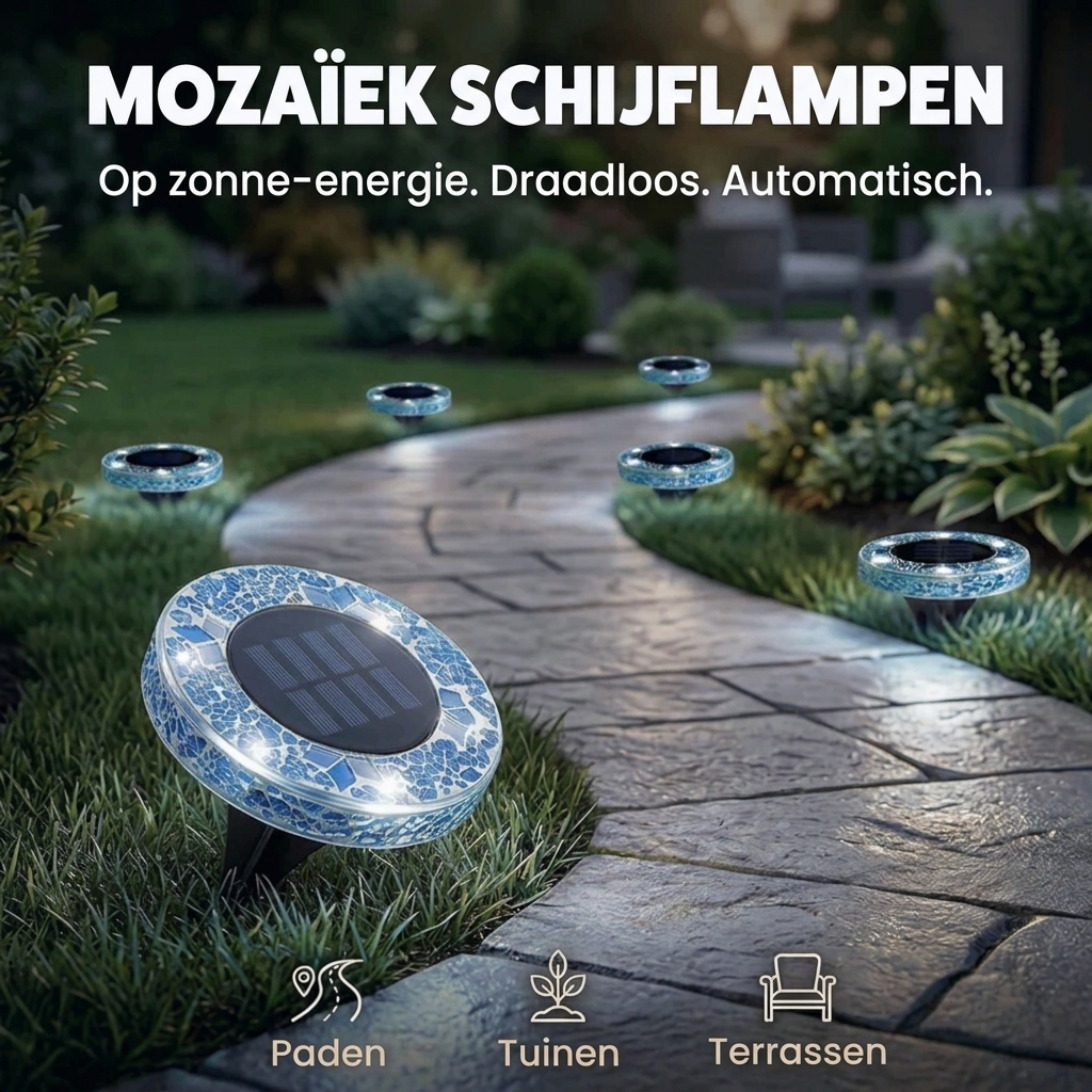 Luxe Mozaïek Solar Tuinlampen